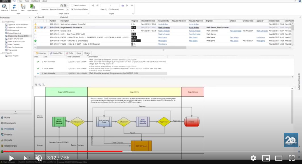 與SOLIDWORKS Manage的第一次接觸: